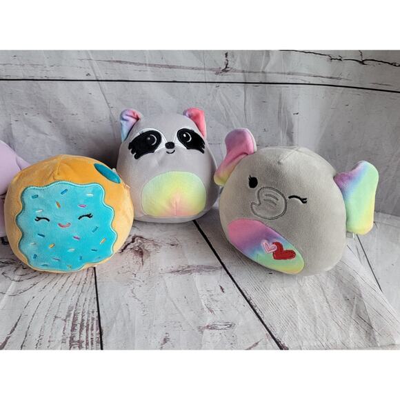 squishmallow Lot Of 8 5 Inch Plush Sting Ray Unicorn Zebra Elephant Cowpop Tart - Picture 2 of 9